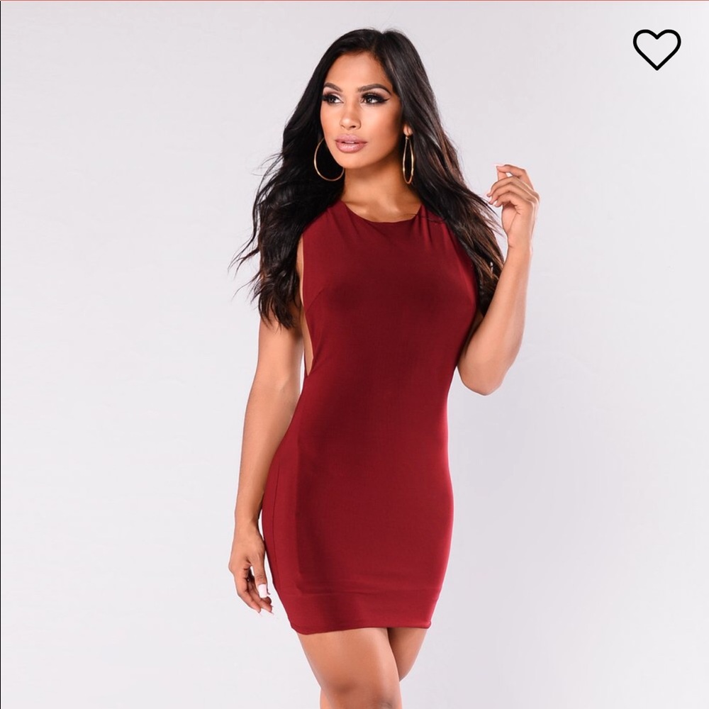 Luxor Mini Dress Burgandy